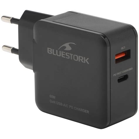 Bluestork Chargeur Usb C A W Gan Noir Chargeur T L Phone