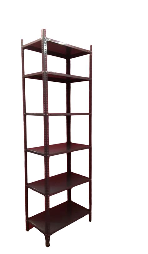 Mild Steel Free Standing Unit 6 Shelves MS Display Rack For Retail