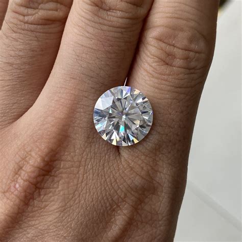 Grown Moissanite Steen 2Carat 8Mm Ij Kleur VVS1 Lo Grandado