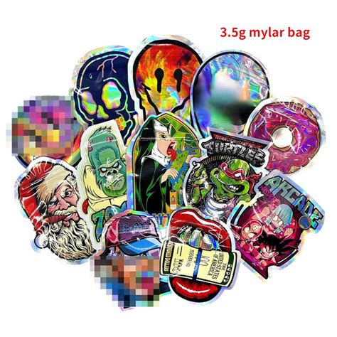 2050100pcs Special Shaped Mylar Bags Resealable Smellproof Zip Lock