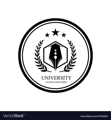 University and academy icons emblems or shields Vector Image