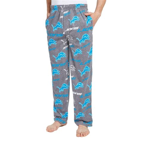 Mens Detroit Lions Achieve Fleece Pajama Pants Fleece Pajama Pants