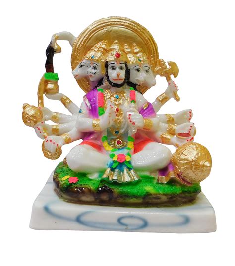 Buy Marble Panchmukhi Hanuman Statue Religious Hanuman Ji Ki Murti