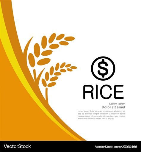 Premium Rice Great Quality Design Concept Vector Image