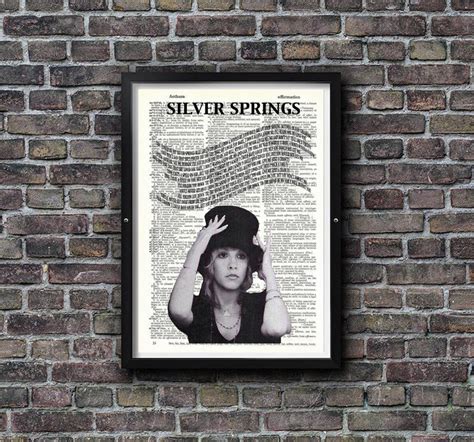 Stevie Nicks Silver Springs Full Lyrics Art Print | Etsy