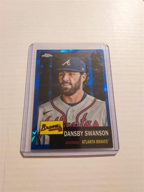 Dansby Swanson Blue Atomic Ungraded 2022 Topps Chrome Platinum