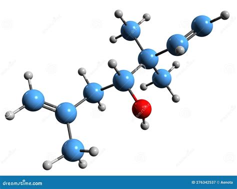 3d Image Of Artemisia Alcohol Skeletal Formula Stock Illustration