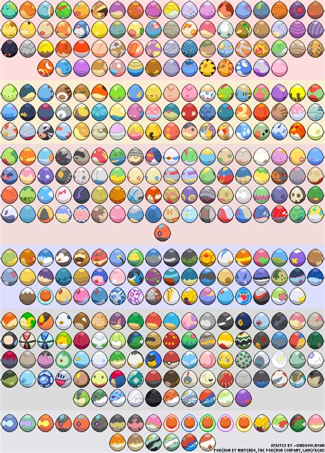 Pokemon Eggs Sprites By Kindsoulnyan On DeviantArt