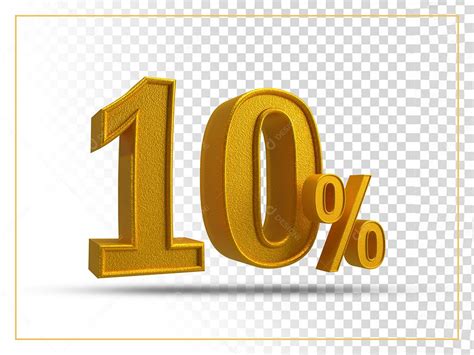 Número 10 Dourado Elemento 3d Para Composição Psd Download Designi