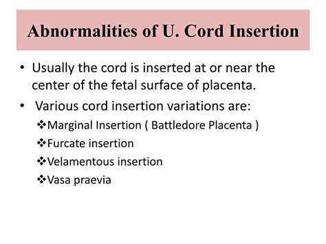 Umbilical cord and cord abnormalities | PPT