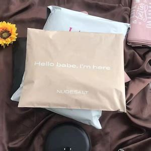 Nude Poly Mailers With Logo Shipping Bags Shipping Envelope Custom Your Design Brown Postage