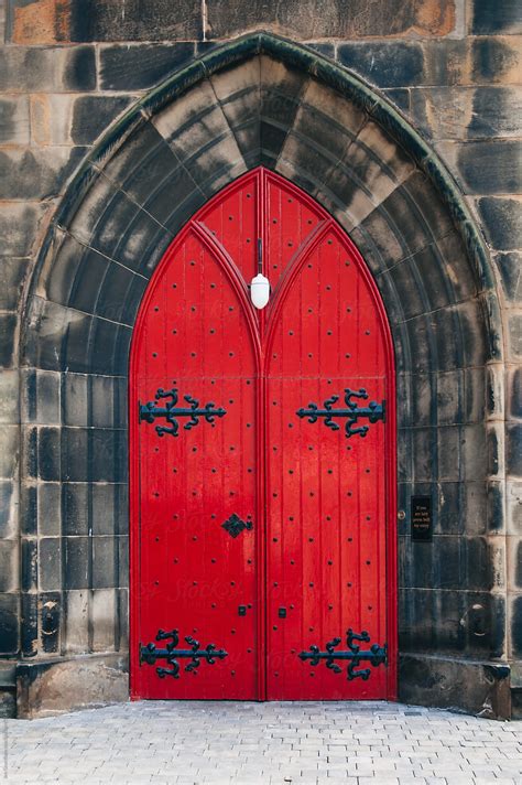 Red Church Door By Stocksy Contributor Jen Grantham Stocksy