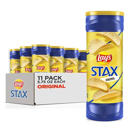 Buy Lay S Stax Potato Crisps Original 5 75 Ounce Pack Of 11 Online