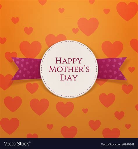 Mothers Day Greeting Card Template Royalty Free Vector Image