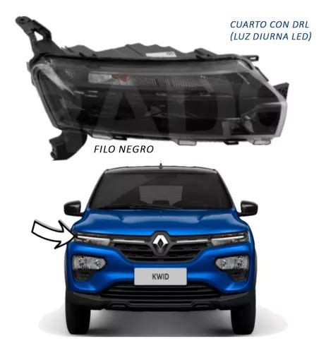 Cuarto Frontal Renault Kwid 2023 2024 C led Drl Derecho Envío gratis