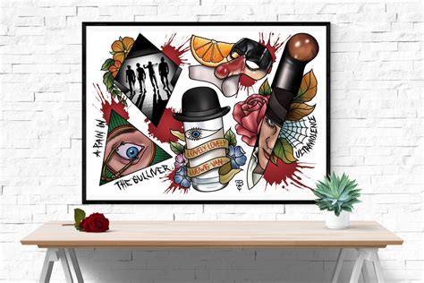 A Clockwork Orange Print A A Tattoo Style Antony Burgess Cult