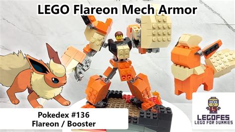 Lego Pokemon Mech Pokedex Flareon Tutorial Build Armor Robot