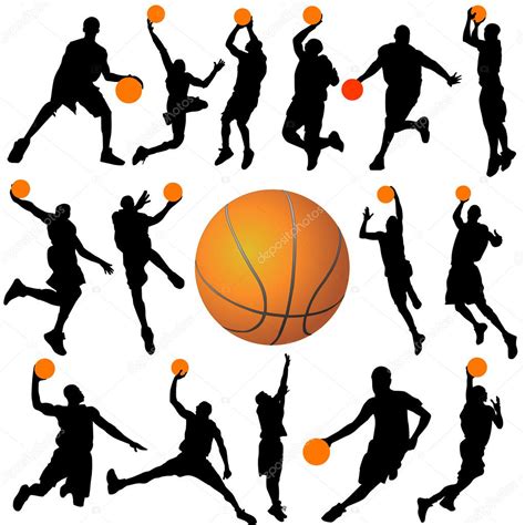 Basketball Player And Ball Vector — Stock Vector © Bogalo 8555561