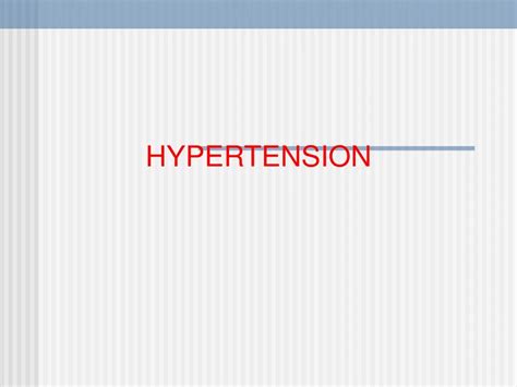 Ppt Hypertension Powerpoint Presentation Free Download Id9143995