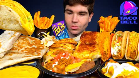 Asmr Taco Bell Mukbang Cheese Burritos Crunchwrap Chalupa Nachos Fries