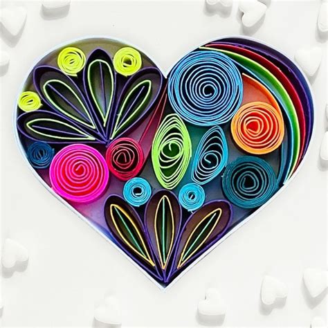 Keepsake Mini Quilled Heart Magnet Paper Quilling Sentimental Etsy