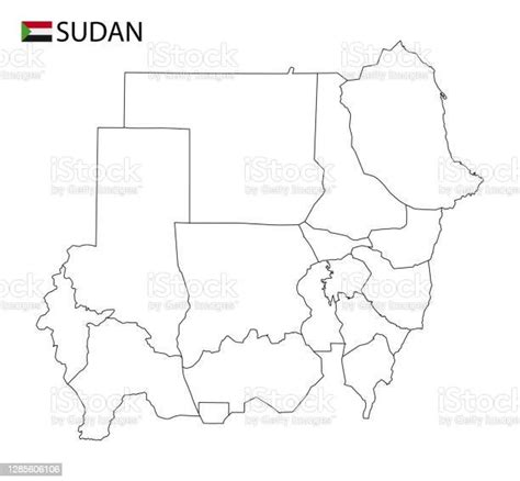 スーダン地図国の黒と白の詳細なアウトライン地域 なわばり意識のベクターアート素材や画像を多数ご用意 なわばり意識 アイコン