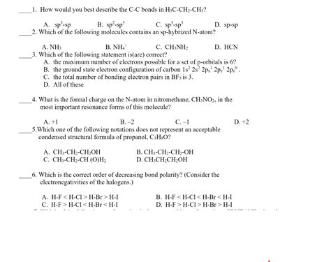 Solved ﻿how Would You Best Describe The C C ﻿bonds In