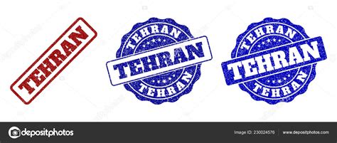 Tehran Scratched Stamp Seals Stock Vector Image By Tatyana Sibcode