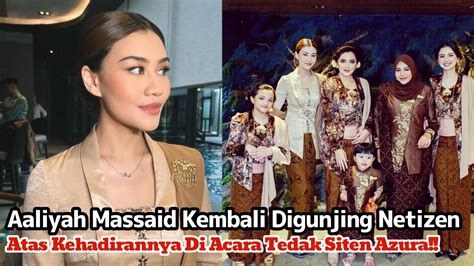 Aaliyah Massaid Kembali Digunjing Netizen Atas Kehadirannya Di Acara