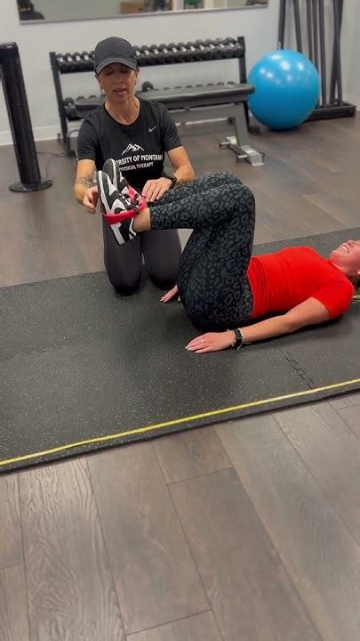 147 Supine Resisted Hip Flexion With Theraband Youtube