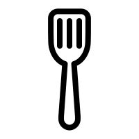 Line Kitchen Utensil Tool Logo Cutlery Fork Icon Tableware