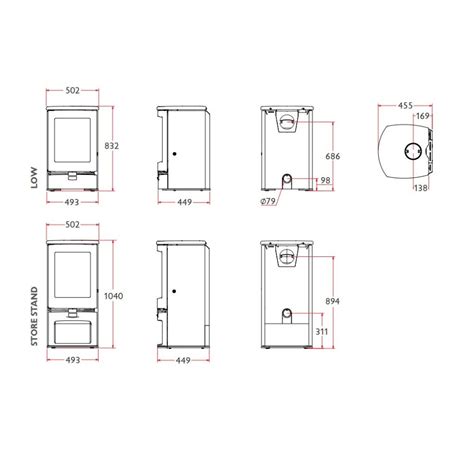 Charnwood Arc 7 Eco Multi Fuel Wood Burning Stove 7kw Defra