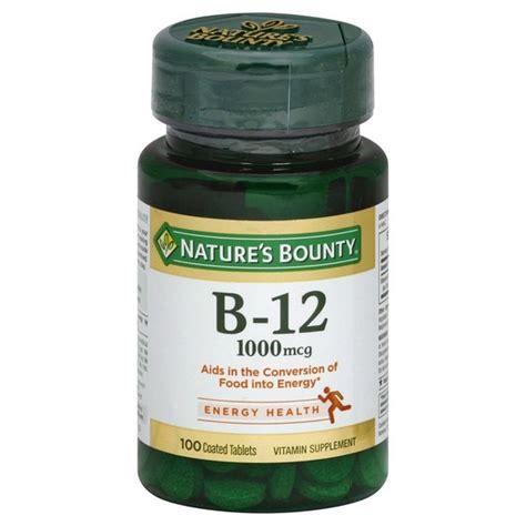 Natures Bounty Vitamin B 12 1000 Mcg 100 Ct Instacart