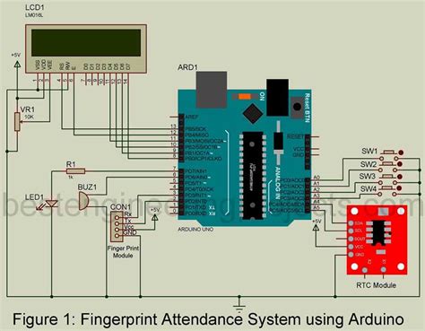 Electronic Attendance System Circuit Diagram