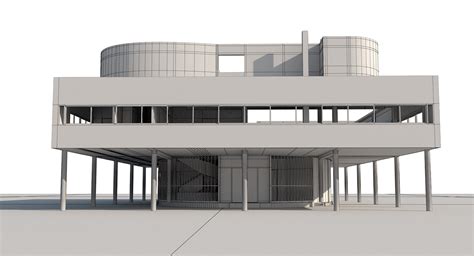 Building Elevation Villa Savoye Architecture Facade Transparent Hq Png