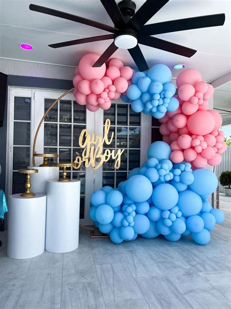 Gender Reveal Balloons Gender Reveal Decorations Gender Reveal