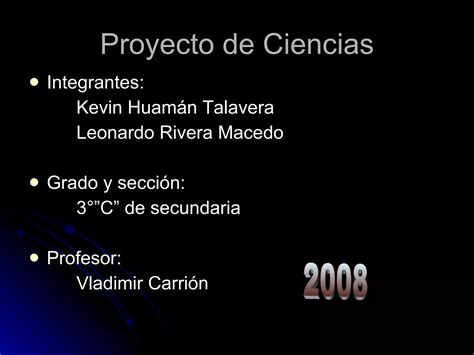 Proyecto De Ciencias Ppt