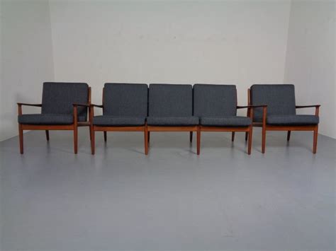 D Nische Teak Armlehnst Hle Sofa Von Svend Aage Eriksen F R Glostrup