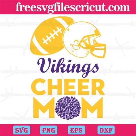 Minnesota Vikings Cheer Mom Svg Png Dxf Eps Cricut Silhouette Free