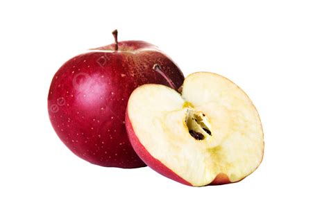 Fresh Red Apple Dieting Section Part Bright Png Transparent Image