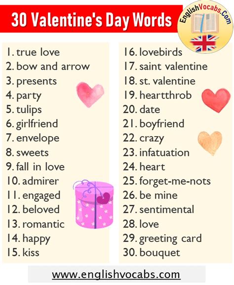 Other Words For Valentines Day Letter Words Unleashed