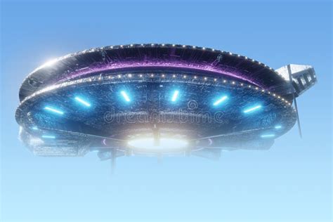 Flying Saucer In The Sky Ufo Mixed Media Stock Image Image Of