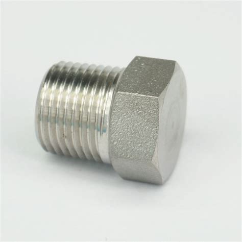 18 2 Npt Male 304 Stainless Steel Hex Head Plug Forged Pipe Fitting 6000 Psi