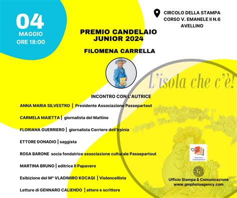 Premio Candelaio Junior 2024 Al Circolo Della Stampa Di Avellino L