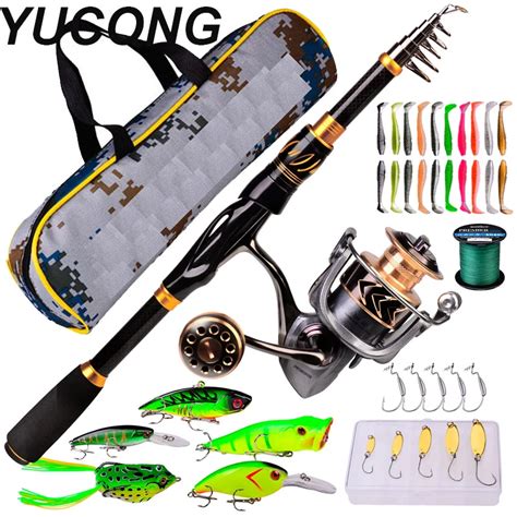 YUCONG Port Til De Carbono Vara De Pesca Telesc Pica Kit Completo 2000