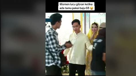 Reaksi Gibran Saat Open House Ada Tamu Pakai Kaos 03 Langsung Kasih Amplop