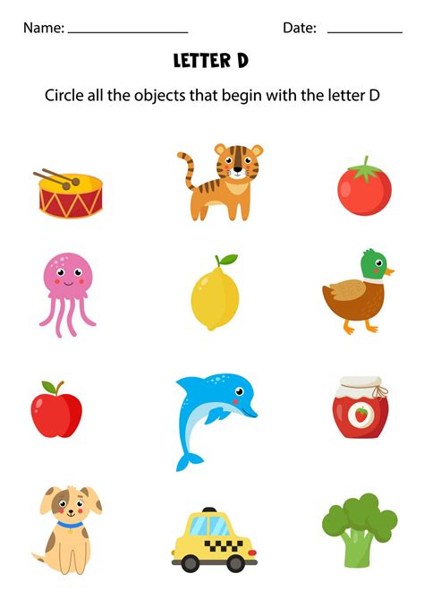 Download The Letter Recognition For Kids Circle All Objects That Start