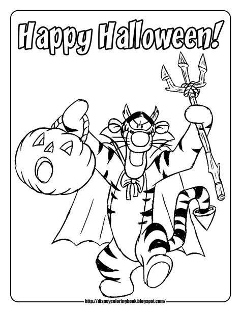 Pooh And Friends Halloween 1 Free Disney Halloween Coloring Pages