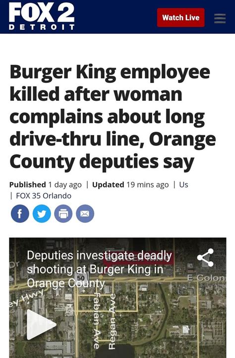 Burger King Employee Killed After Woman Complains About Long Drive Thru