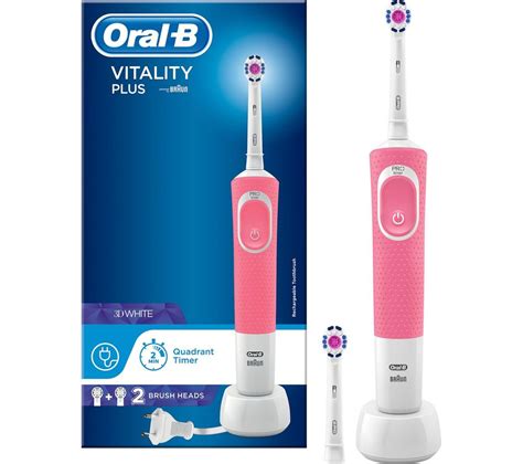 Oral B Vitality Plus 3d White Electric Toothbrush Pink Fast Delivery